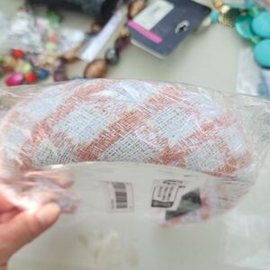 Stylish White and Peach Women's Headband